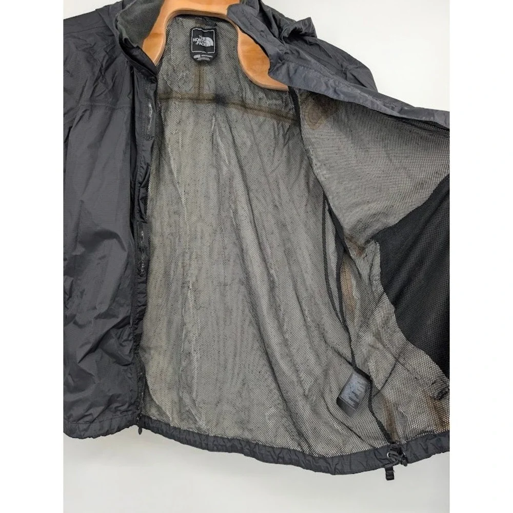 The North Face Hyvent Jacket Full zip Black Waterproof Windbreaker Jacket sz XL